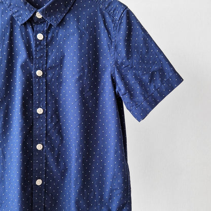Pre-Loved Kids Kokvilnas krekls – Tumši zils ar punktiņiem I 116 izm.