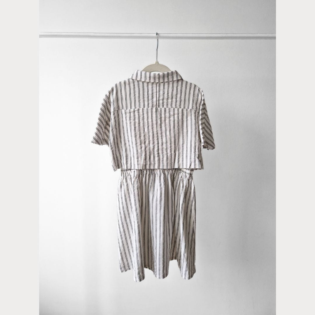 Pre-Loved Kids Linen Dress – Svītrainā kleitiņa I 128 izm. - 8gadi