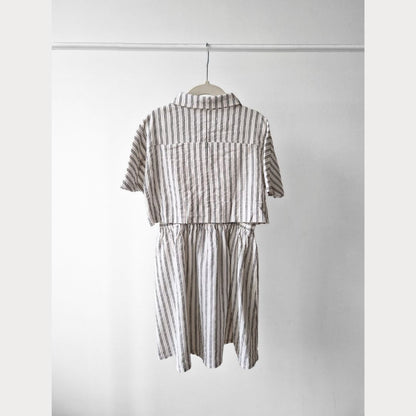 Pre-Loved Kids Linen Dress – Svītrainā kleitiņa I 128 izm. - 8gadi