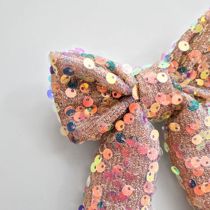 Glitteru varavīksnes matu bante svētkiem | Ierobežots daudzums