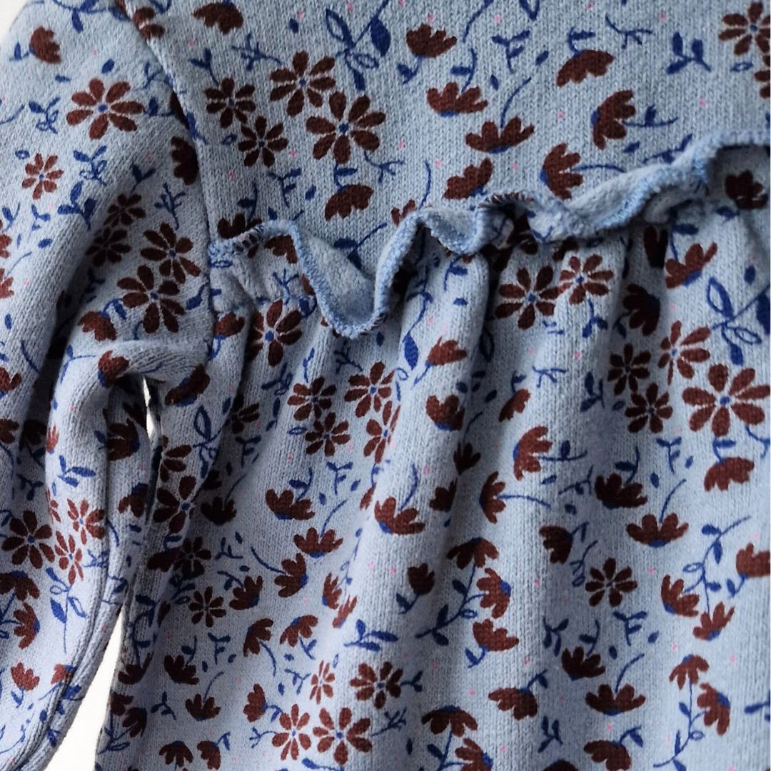 Pre-Loved Kids Tunika / Kleitiņa – Zila ar ziediem | 68 izm.