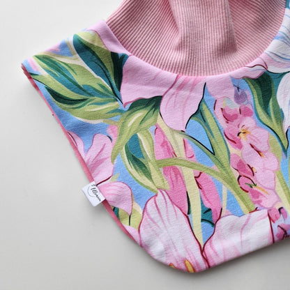 Apkaklīte I šalle bērniem bez siltinājuma - rozā ziedi