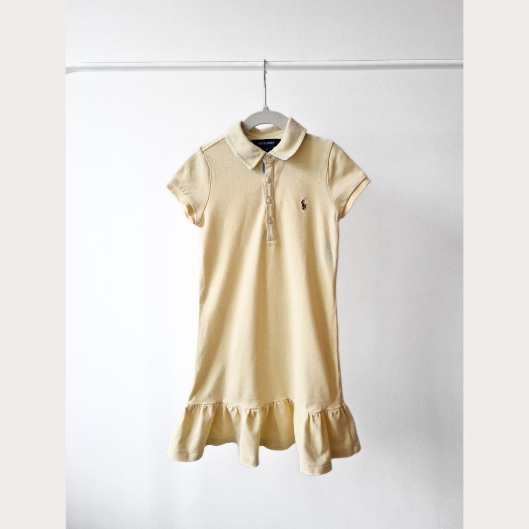 Pre-Loved Ralph Lauren polo kleitiņa – Maigi dzeltena I 6 gadi