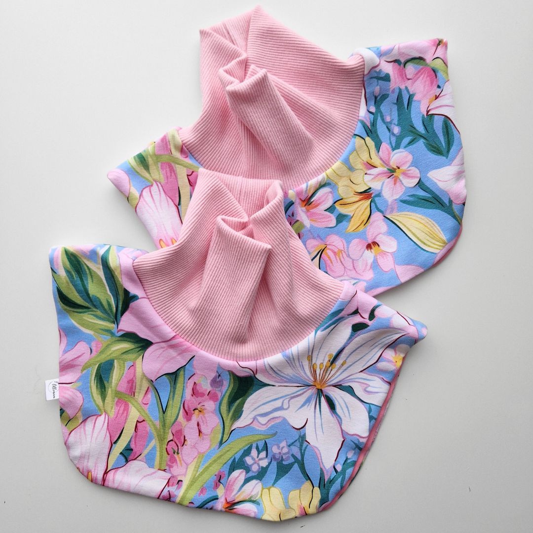 Apkaklīte I šalle bērniem bez siltinājuma - rozā ziedi