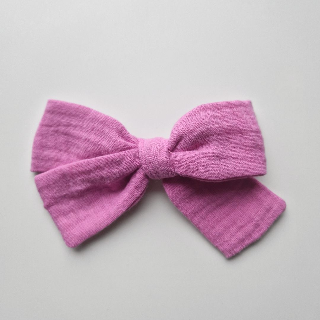 Lielā muslina matu bante - lillīgi rozā