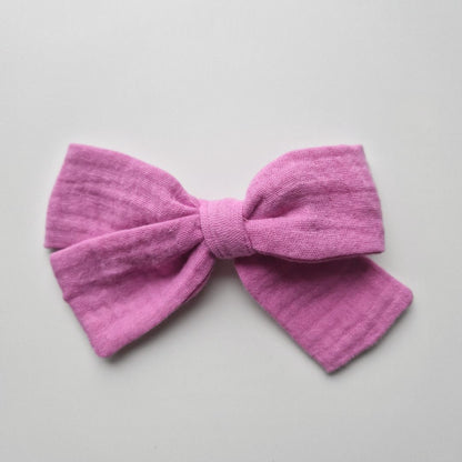 Lielā muslina matu bante - lillīgi rozā