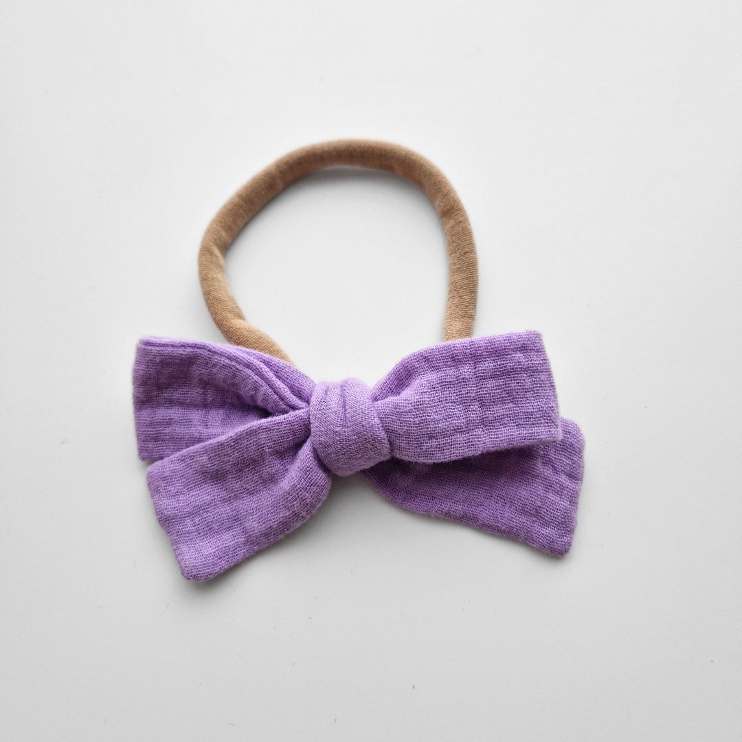 Muslina matu bantes ap galviņu liekamās - 16 krāsās