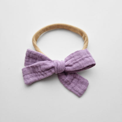 Muslina matu bantes ap galviņu liekamās - 16 krāsās