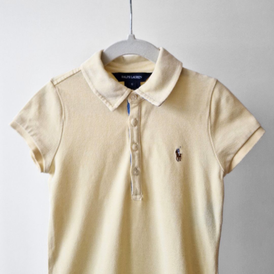 Pre-Loved Ralph Lauren polo kleitiņa – Maigi dzeltena I 6 gadi
