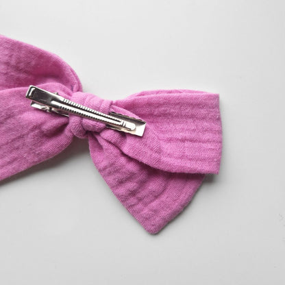 Lielā muslina matu bante - lillīgi rozā