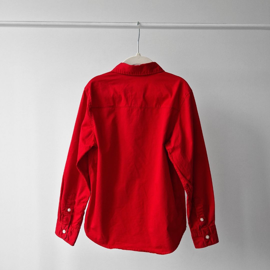 Pre-Loved Kids Kokvilnas krekls svētkiem – sarkans I 128 izm.