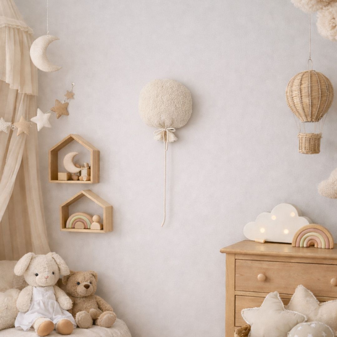 Dekoratīvs sienas balons - 4 krāsās I bēšs, brūns, krēmīgi balts un vecrozā