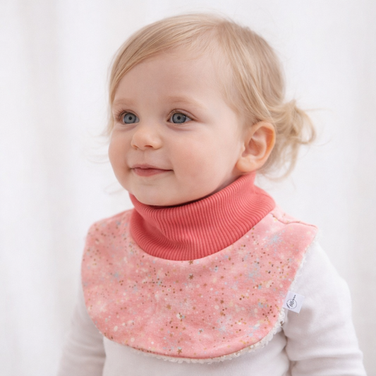 Siltā apkaklīte I šalle bērniem - rozā sniegpārsliņas I -50%