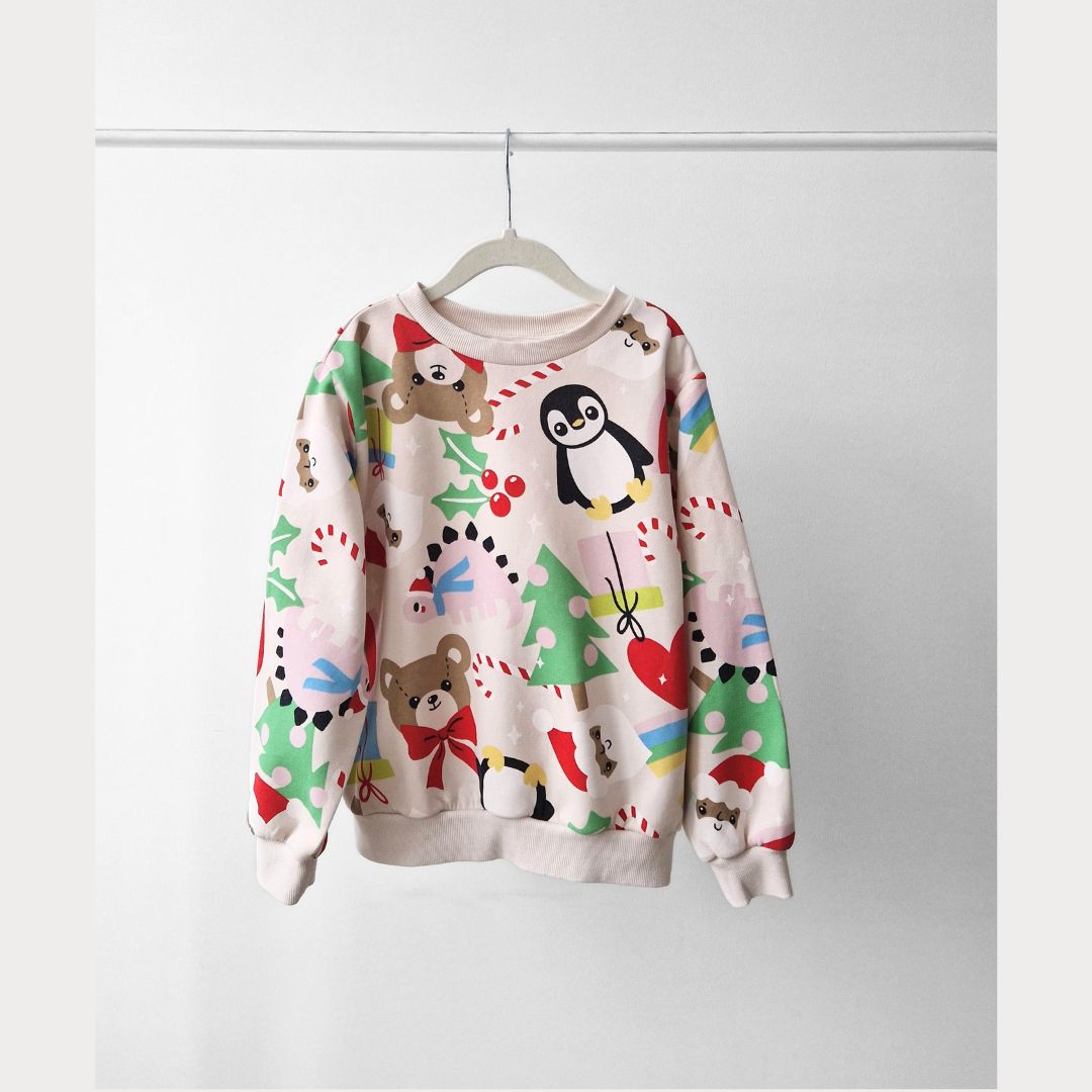 Pre-Loved Kids H&M krāsainais Ziemassvētku džemperis | 6–8 gadi