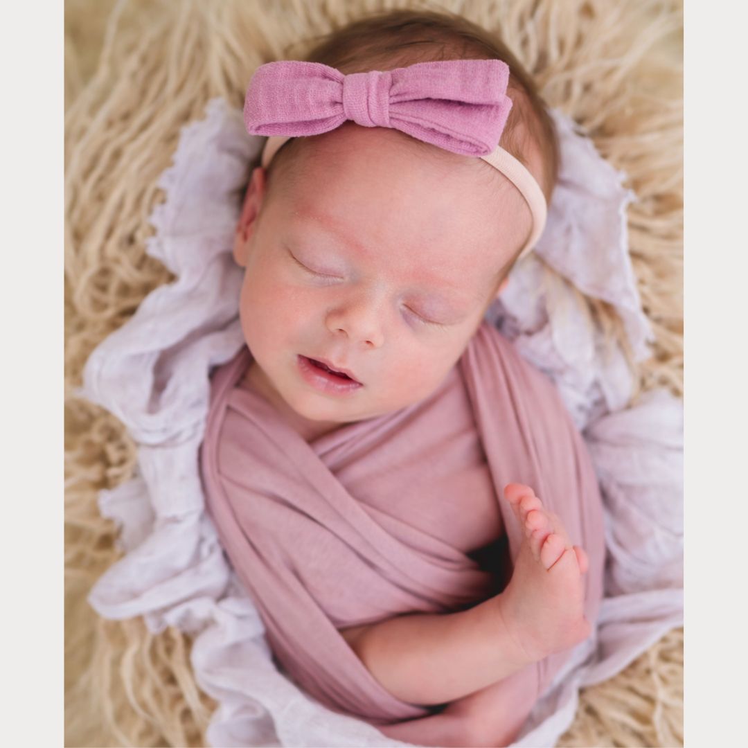 Muslina matu bantes ap galviņu liekamās - 16 krāsās